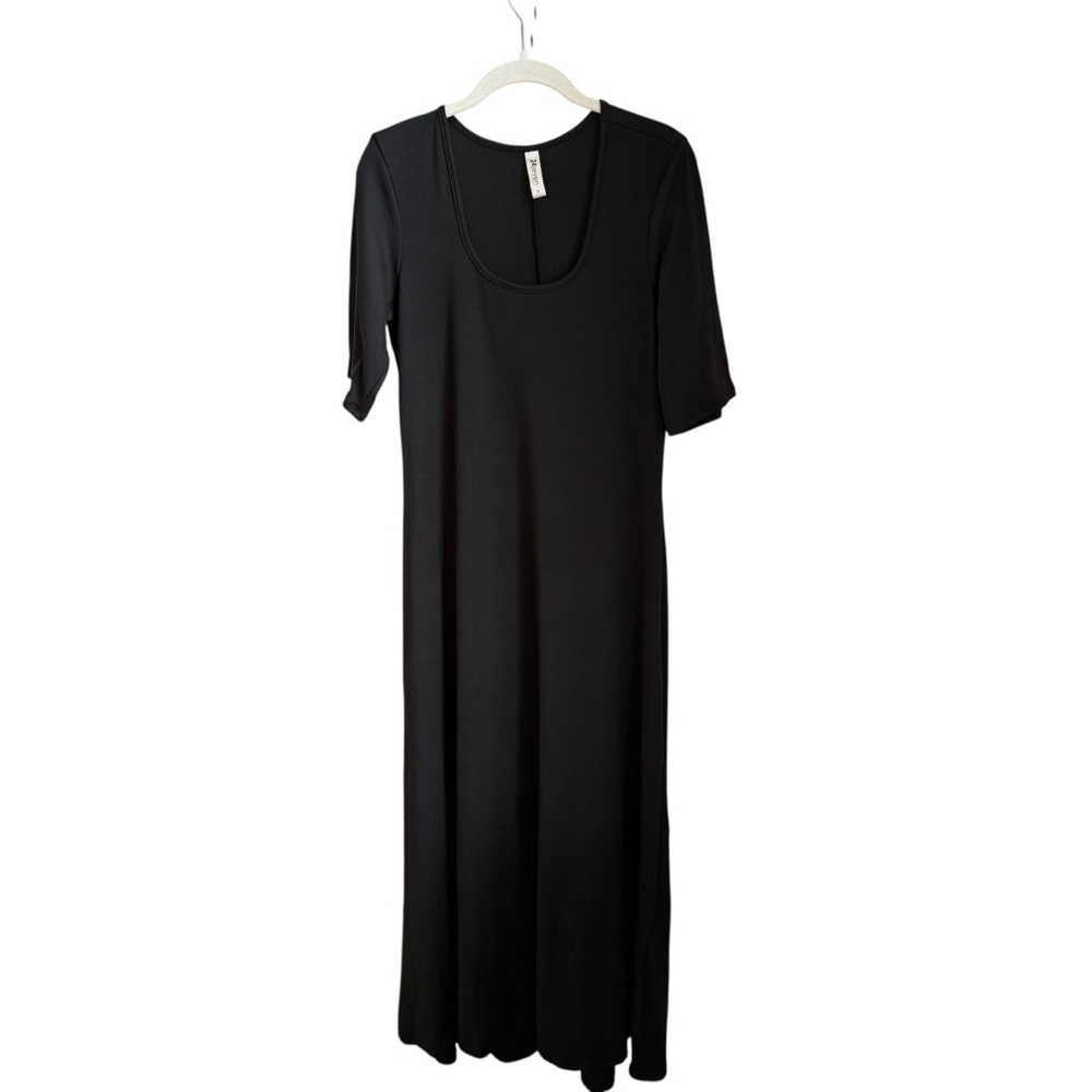 24Seven Elegant Black Midi Dress